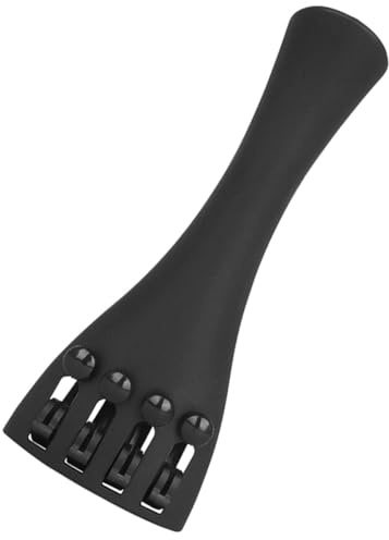 BESPORTBLE Cordal de Violín 4/4 de Fibra de Carbono 4 Microafinadores, Accesorio para Violín 4 Cuerdas, Puente Resistente y Ligero para Mejorar Tono y Volumen, Adecuado para Músicos