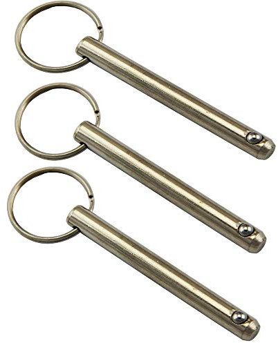 UP100 Lot de 10 goupilles à bille à dégagement rapide de 6 mm, 8 mm, 10 mm de diamètre avec extrémité sphérique à ressort (7,8 x 85 mm)