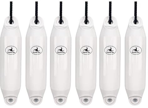 Hurricane Fenders Original Series Boat Fender PM01 40cm x 10cm (16 x 4) - White - Pack Of Six