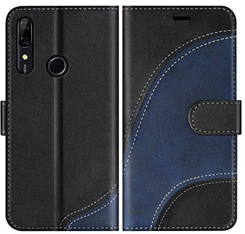 BoxTii Coque pour Huawei P Smart Z / Y9 Prime 2019, Portefeuille Etui en Cuir PU, Magnétique Protection Housse Coque pour Huawei P Smart Z / Y9 Prime 2019, Noir