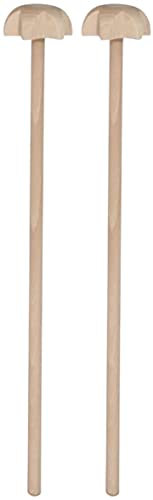 teemando® 2 X Quirl aus Buchenholz, 25 X 4 cm