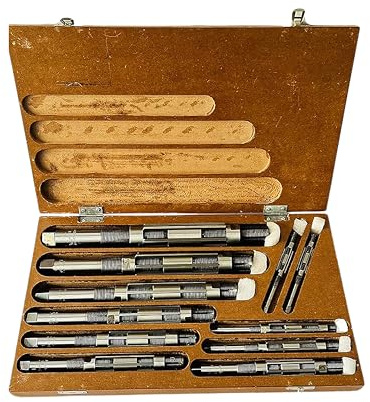 Set di 11 pezzi di alesatore manuale regolabile da H4 a H14 (da 15/32 a 1,1/2)