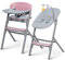 Kinderkraft Livy + CALMEE, 4-in-1 High Chair, from Birth to 110 kg, Adjustable, Ergonomic backrest, Minimalist Dutch Design,Baby Bouncer, Tray and Tray Insert Included, Pink