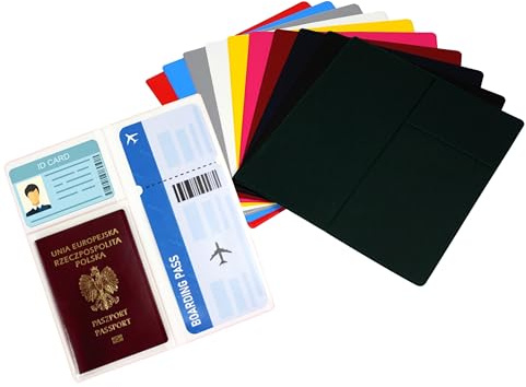 COLLECTOR - Étui Multifonction pour Documents de Voyage, Carte d'identité, Billet d'avion, Passeport, Carte de Visite, Agence de Voyages de Vacances, Porte-Documents (Vert)