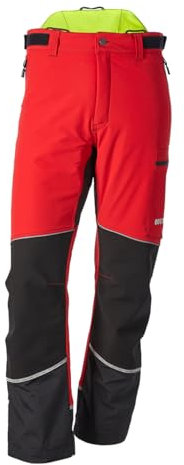 KOX Schnittschutzhose Stretch Elch 3.0 Rot/Gelb Gr. 27 untersetzt