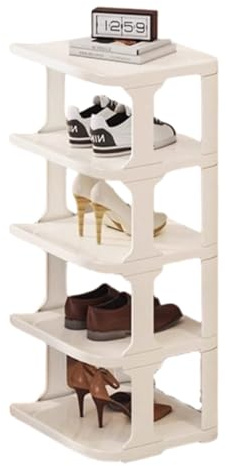 Scarpiera portascarpe a 5 livelli, salvaspazio portascarpe, scaffale per scarpe impilabile, armadio per scarpe deposito scarpe Shoe Rack, ripiano per scarpe per corridoio, soggiorno, camera da letto