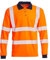 Blackrock Eco+ Hi-Vis Long Sleeve Polo Shirt, Rail Industry Orange GRS Recyclable Polyester, SPF50+ Work Utility & Safety Clothing, High Visibility Workwear, Men Women, EN20471 Class 2, Size Large