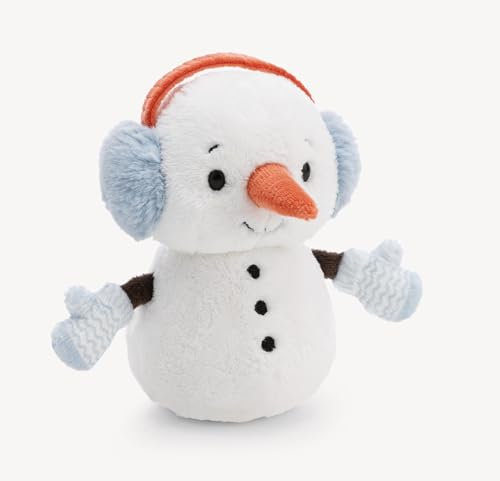 NICI 62410 Figurine en Peluche en Forme de Bonhomme de Neige, 15 cm, Blanche, Douce, Douillette, Adorable Compagnon pour câlins et Jeux, Superbe idée Cadeau pour Enfants et Adultes