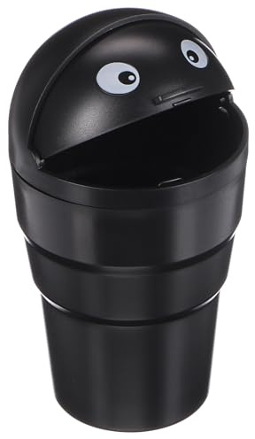 SIXTOL CAR TRASH 3 | Cestino Auto Nero con Coperchio compatibile con Portabicchieri Standard | Elegante e Facile da Pulire