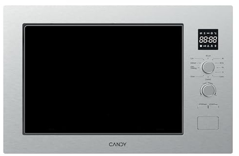 Candy 38cm, 25 litre Built-in Microwave, 700w Grill, 800w Microwave, 5 power levels, 8 functions, defrost programs, rotary control- Stainless Steel 31 x 60 x 39cm- CA38FL7NWXUK