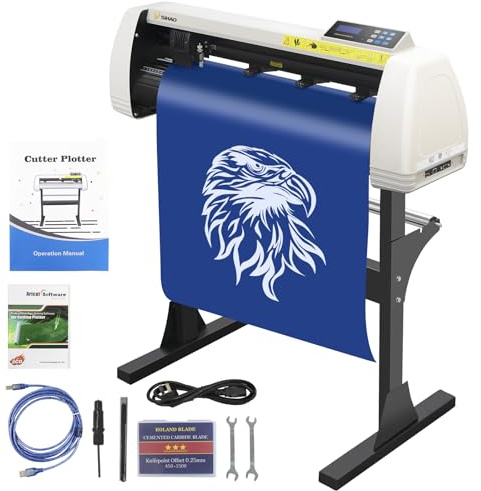 Furvveerr Plotter da Taglio 38.5 Pollici Plotter per Tagliare in Vinile,256MB,Plotter Stampa e Taglio,con Software e Interfaccia USB,per Auto,Segnali Stradali,Palloncini,Pubblicizzare