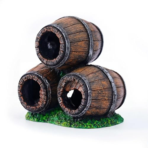 Dexpally Amphore Décoration d'aquarium – Décoration réaliste pour aquarium de la Grèce antique – Résine non toxique pour petits et nano réservoirs (12 x 14 x 9 cm)