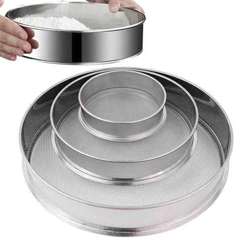 Efficient Sifter - Juego de 3 Herramientas de tamiz de Suelo de jardín, 25 cm, 600 g, Pantallas Finas Resistentes, Multiusos, Pantalla de jardín, Herramienta de tamiz de Suciedad para Tierra,