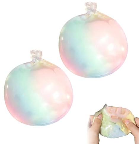 2 Pièces Squishie Craquant La Cires, Balles Anti Stress Croustillantes, Sensory Squeeze Toy Ball, Fidget Jouet Sensoriel en Gel À Rebound Doux À Montée Lente pour Enfant Adultes Bureau École
