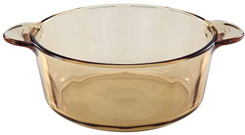 Visions 1055330 VM2.25 2.25L Amber Glass Casserole/Dutch Oven Round Dish