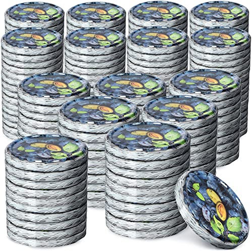KADAX Schraubdeckel fi82 mm, Twist-Off-Deckel Set aus Metall, Ersatzdeckel für Einmachgläser, Deckel mit 6 Einrastzähnen für Sturzgläser und Einmachgläser (Pflaumen, 200 Stück)
