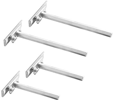 Natural Goods Berlin 2x Tablarträger KAROW verdeckter Regalhalter schwebender Tablarhalter stabil Wandmontage unsichtbar schwerlast Regalträger justierbar Verstellschraube (verzinkt, 100mm)
