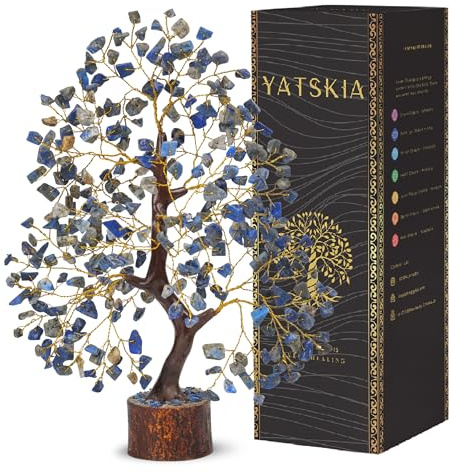 Yatskia Lapis Lazuli Crystal Tree, Gemstone Tree, Healing Crystals And Gemstones, Birthday Gifts For Women, Feng Shui Room Decor, Living Room Decor, Spiritual Gifts For Women