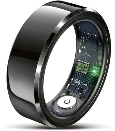 Beafon, Felixx SR6 - Anillo Inteligente, Color Negro, tamaño 10, 62,1 mm, Seguimiento de Fitness, frecuencia cardíaca, Control de la presión Arterial, podómetro, IP68, Bluettooth, Acero Inoxidable
