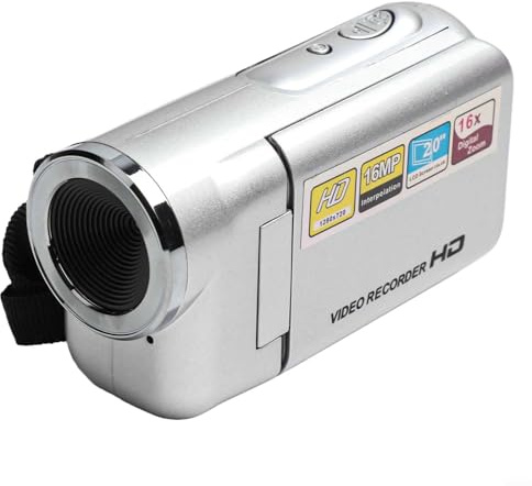 Elegante y elegante, disfruta de capturar recuerdos con esta cámara digital ligera con una pantalla giratoria para ángulos perfectos (plateado)