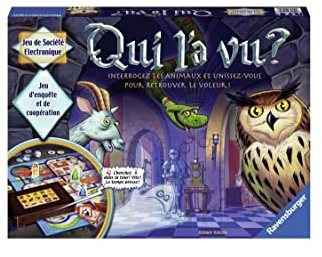 Ravensburger - Vem såg det? - Brädspel med elektronik - Kooperativt undersökningsspel - Familjepusselspel - 2 till 4 spelare från 6 år - Blandad - 21439 - Fransk version