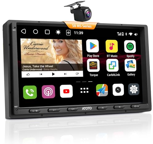 ATOTO S8 8-Core 7 QLED Double Din Android Car Stereo &1080P DVR Backup Camera, Built-in 4G, WiFi/BT/USB Tethering, Wireless CarPlay&Android Auto, Dual Bluetooth, 4G+32G, SCVC,AI Chat, S8G2A74MS-S01R