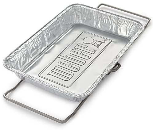 Weber Kit Wet-Smoke pour barbecues à pellets SmokeFire/ajoute de l’humidité à la Chaleur, avec bac à Eau en Aluminium, récupère Les Graisses – Argent (7004)