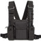 Litensh Walkie Talkie Chest Harness Radio Shoulder Holder Pocket Radio Chest Harness Bags Pack Backpack Holster Carry Case Rescue Essentials Techwear Vest Chest Rig Pouch Black