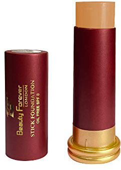 Beauty Forever Stick Foundation, Lightweight Formula Oil Free, Matte Finish Face Foundation, Suitable For All Skin Types, Friendly Cool Natural Looks, Available in 13 Shades (AMBER (SF101))