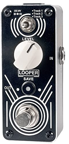 Sondery Triple Looper Pedal, Zugriff auf Upload/Download von Musikdateien von/auf 3 Tracks über beiliegendes USB-Kabel, jeder Track 30 Minuten Looping-Zeit, Loop Pedal Unlimited Overdubs Undo/Redo,