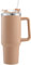 40oz Doppelwandiger Edelstahl Vakuum Isolierbecher Becher mit Griff Strohhalm 1200ml Tumbler Trinkbecher Isolierter Kaffeebecher Autobecher Reisebecher Thermobecher Für Kalte Heiße Getränke (Curry)