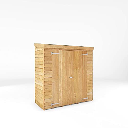 WALTONS | 6ft x 2.6ft Wooden Storage Shed | 8mm Overlap | Double Doors | Pent Roof | Garden Lawnmower Store | Mowerstore | 6ft 2.6ft |