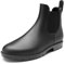 DREAM PAIRS Gummistiefel Herren Halbhoch Chelsea Boots Gummischuhe Herren Arbeitsschuhe Wasserdichte Stiefel,Size 42,Schwarz,SDRB2401M-E