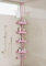 XLHOMO 32-122inch Corner Shower Caddy Tension Pole Pink, Rustproof Drill-Free Shower Shelves for Bathroom Bathtub Washbasin, Adjustable Shower Organizer with 4 Tier Patent Stable Shelves & Towel Bars