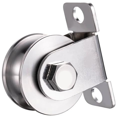 KCNOFNC Poulie de renvoi de câble en acier de 48 mm avec 2 roulements à billes, poulie de renvoi pour cordes | 1 pièce