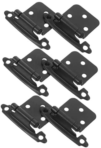 NUOBESTY 6piezas Bisagras De Cierre Automático Para Puertas De Armario Resistente y Duradera