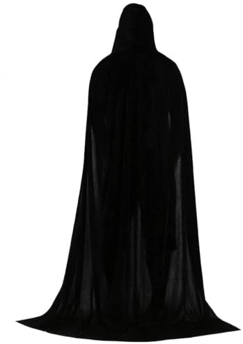 Cape med Häxa, Vampyr, Korp, Halloweenfest, Sammetsrock | Vampyr Cosplay Huvkappa i sammet För män och kvinnor utklädning julparty och rollspel maskerad och fester kostymevenemang