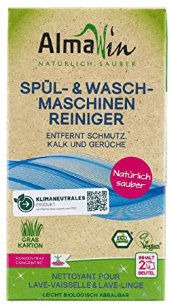 AlmaWin® Spül- & Waschmaschinenreiniger [200g] - Reiniger für Waschmaschine & Geschirrspüler gegen Schmutz, Kalk & Gerüche - Maschinenreiniger für Geschirrspüler & Waschmaschinen, VEGAN