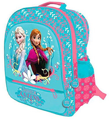 Astro Europa Disney Rucksack mit 4 Reißverschlüssen/Wagen 41 x 34 x 18,5 cm. Froz, Farbe Blau (8422535881633)