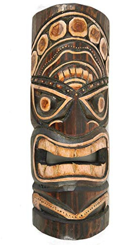 Tiki-Maske, Höhe: 30 cm, aus Holz, Dekofigur Maori, Tahiti, Polynesien