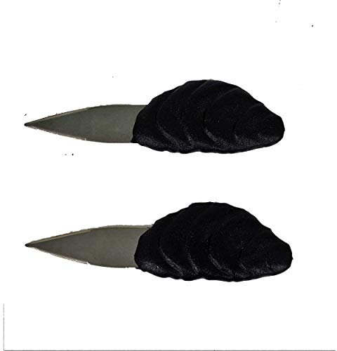 YVAN MOINS CHER : Lot de 2 Couteaux à Huître Inoxydable Écologique Noir de Fabrication Française, Made in France, Bio Sourcé, Lame Fine en Inox Acier Trempée, Manche original en forme d'huitre