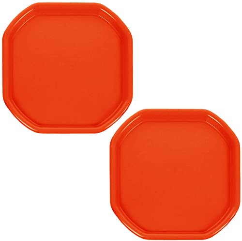 2X Premium Quality Plastic Small Mixing Tray (Orange) for Cement Mortar and Sand Plastering / 70 cm x70 cm/for Home, Garden, Construction.
