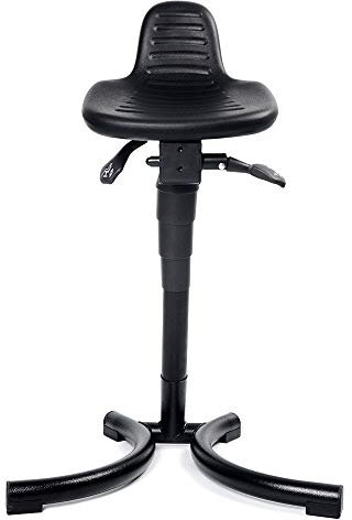 Stehender Schreibtischstuhl stehhilfe Stuhl Höhenverstellbarer ergonomischer Stehhocker werkstattstuhl stehstuhl 62cm-81cm für Schreibtisch, Büro, Industrie