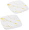 10-Pack Hard Plastic Square Plates 7.25 | 18.5cm Elegant White Plates with Gold Marble Design | Ideal for Parties, Weddings, and Christmas Events | Reusable, Lightweight Dinnerware Set