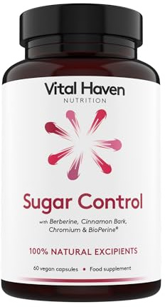 Vital Haven Blood Sugar Control Supplement Berberine + Cinnamon + Chromium - UK Made