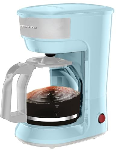 OVENTE 12-Cup Drip Coffee Maker with Easy On/Off Switch, Teal CM412LBL