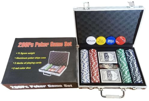 Hjatirace Pokerchips set, Texas pokerchip, pokerchip, lätta pokerchips | keramiska pokerchip, anpassningsbart lätt pokerset med återförsäljarknapp och kort för Blackjack