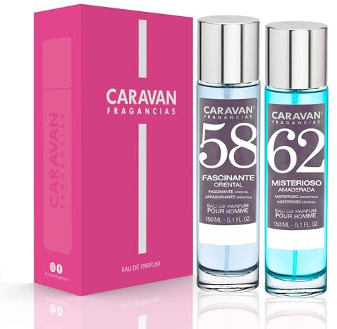 CARAVAN FRAGANCIAS Geschenkbox mit 2 Parfums: Nr. 58 und Nr. 62, 150 ml, für Herren