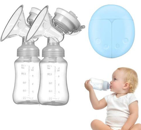 Pompa per latte materno, doppia pompa elettrica per allattamento al seno, pompa per latte portatile, a basso rumore, accessorio per l'allattamento al seno per la casa
