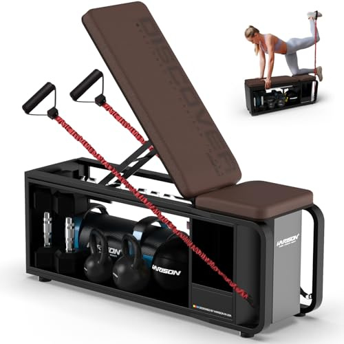 HARISON Adjustable Weight Bench, Bench1000 MAX Heavy Duty Workout Bench Press with Leg Extension and Preacher Pad for Home Gym Strength Training, Flat Incline Decline Sit Up Bench (610)